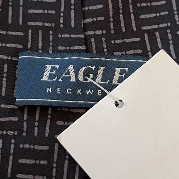 Vintage Eagle 100% Silk Men’s Neck Tie Made In China Lord’s Prayer Print ￼ - Picture 8 of 9